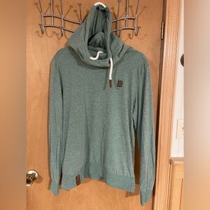 #30- NAKETANO-size large , long sleeve hooded shirt with kangaroo pocket